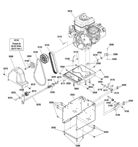Engine And Frame Group Diagram and Parts List for 1696485-00-CH842100SE 2015 Briggs and Stratton Snow Blower
